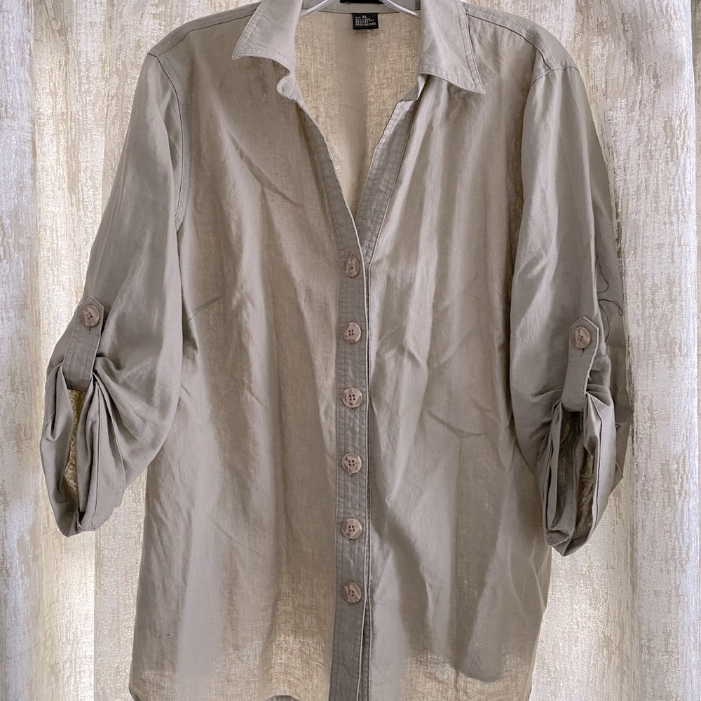 Shirt beige linen